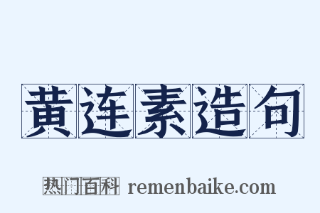 黄连素造句是什么意思的图片